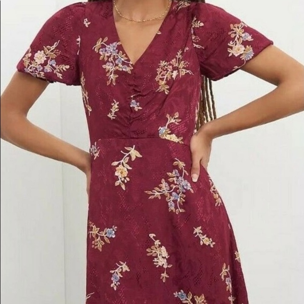 Anthropology silk dress